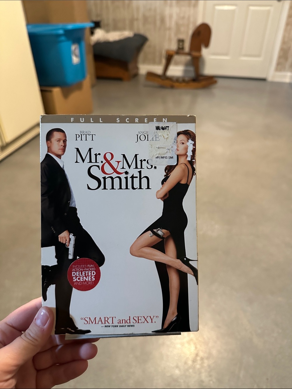 Mr. & Mrs. Smith DVD - White Cover with Black & Red Accents